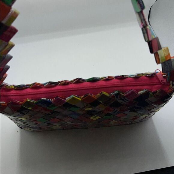 VINTAGE HANDMADE Mexican Candy Wrapper Purse-NWOT - Picture 5 of 6